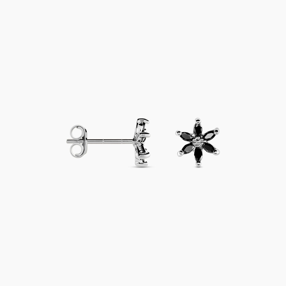 Boucles D'oreilles Puces Rhys Argent Blanc Oxyde De Zirconium - Puces Femme | Marc Orian