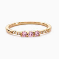 Bague Isaline Plaque Or Jaune Oxyde De Zirconium