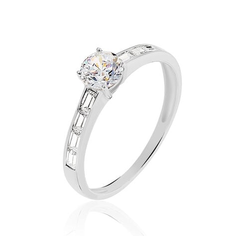 Bague Solitaire Babeth Or Blanc Oxyde De Zirconium - Solitaires Femme | Marc Orian