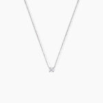 Collier One Or Blanc Diamant - Colliers solitaires Femme | Marc Orian