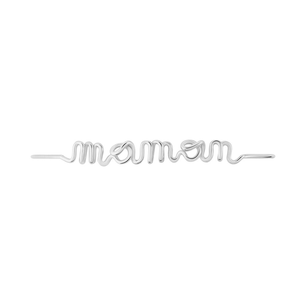 Bracelet Jonc Maman Argent Blanc - Bracelets joncs Femme | Marc Orian
