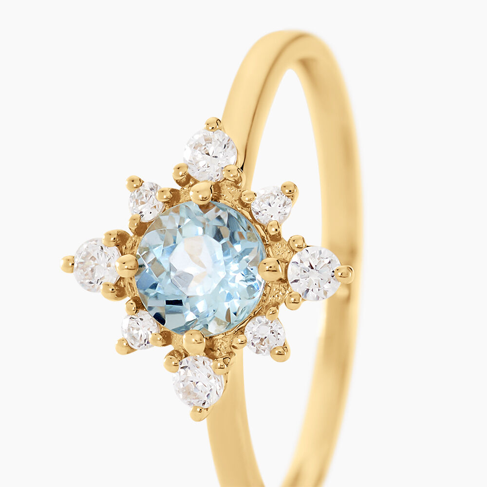 Bague Astrithr Or Jaune Topaze Oxyde De Zirconium - Bagues pierres fines Femme | Marc Orian