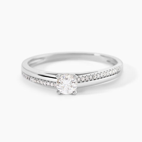 Bague Solitaire Alexandra Or Blanc Diamant - Solitaires Femme | Marc Orian