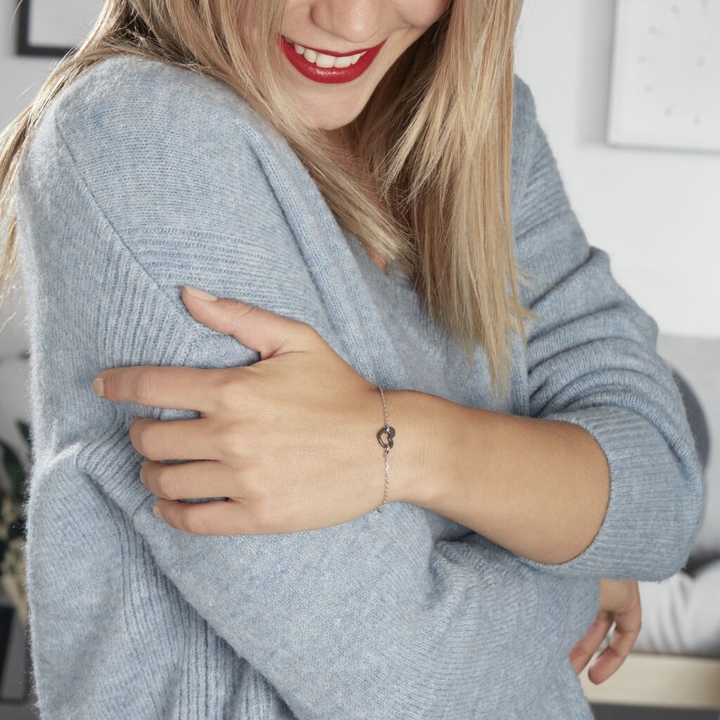 Bracelet Sumeyra Argent Blanc Céramique - Bracelets chaînes Femme | Marc Orian