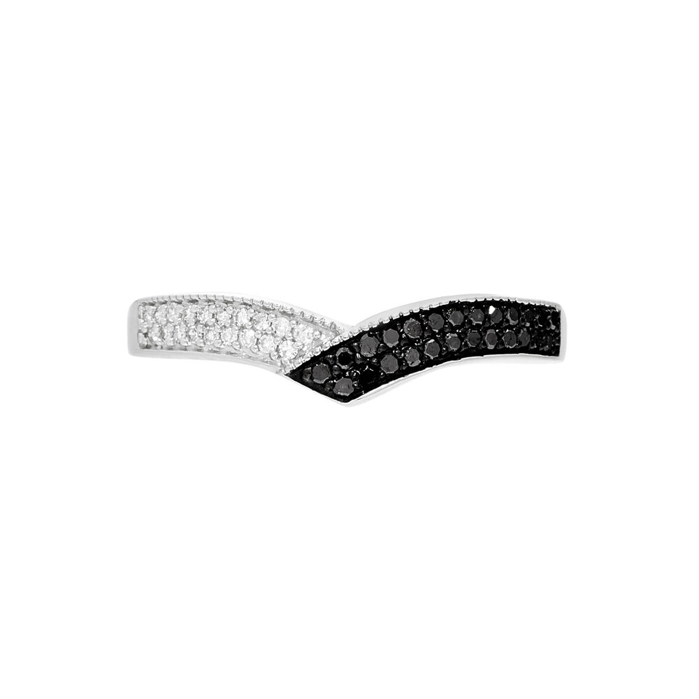 Bague Aile De Mouette Or Blanc Diamant - Bagues pierres précieuses Femme | Marc Orian