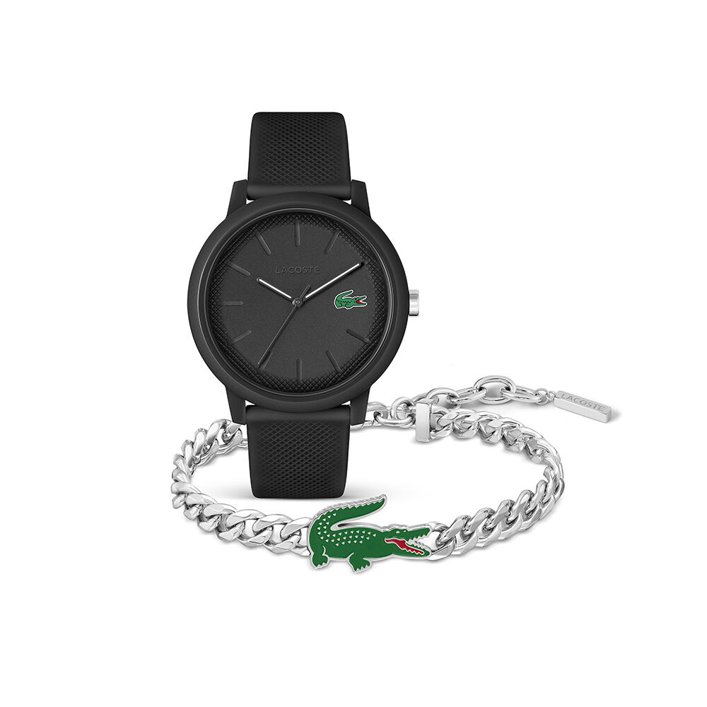 Coffret De Montre Lacoste .12.12 Noir - Montres étanches Homme | Marc Orian