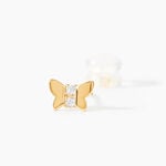Boucles D'oreilles Puces Jadon Papillon Or Jaune Oxyde De Zirconium - Puces Femme | Marc Orian