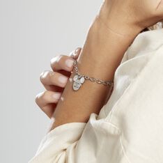 Bracelet Disney Acier Blanc Cristaux - Bracelets chaînes Femme | Marc Orian