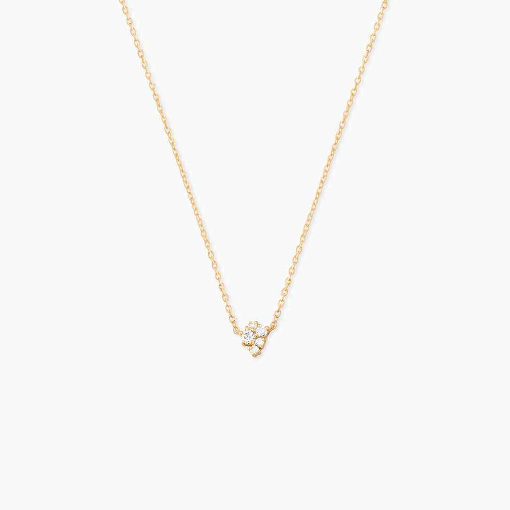 Collier Doline Plaqu&eacute; Or Jaune Oxyde De Zirconium - Colliers avec pierres Femme | Marc Orian