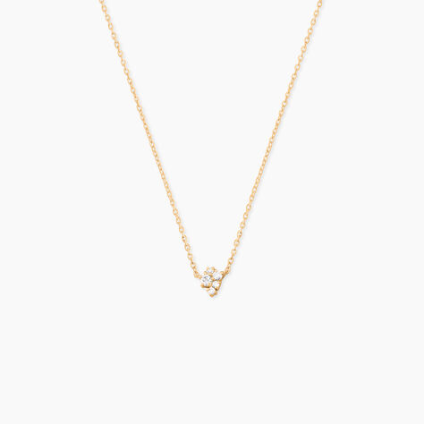 Collier Doline Plaqu&eacute; Or Jaune Oxyde De Zirconium - Colliers avec pierres Femme | Marc Orian