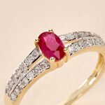 Bague Carlton Or Jaune Rubis Diamant - Bagues vintage Femme | Marc Orian