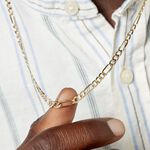 Collier Or Jaune Maille Altern&eacute;e 1/3 - Chaines Homme | Marc Orian