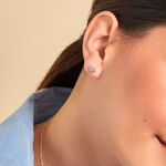 Boucles D'oreilles Puces Darline Argent Blanc Oxyde De Zirconium - Puces Femme | Marc Orian