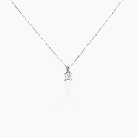 Collier Argent Blanc Jenah Oxyde De Zirconium - Colliers solitaires Femme | Marc Orian