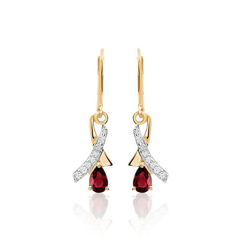 Boucles D'oreilles Pendantes Dyanah Plaque Or Jaune Oxyde De Zirconium - Pendantes Femme | Marc Orian