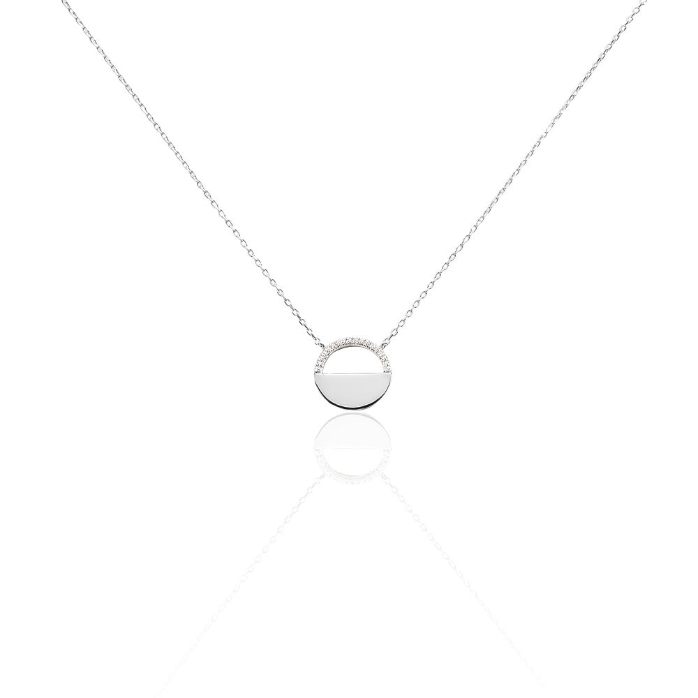 Collier Vivienne Argent Blanc Oxyde De Zirconium - Colliers avec pierres Femme | Marc Orian