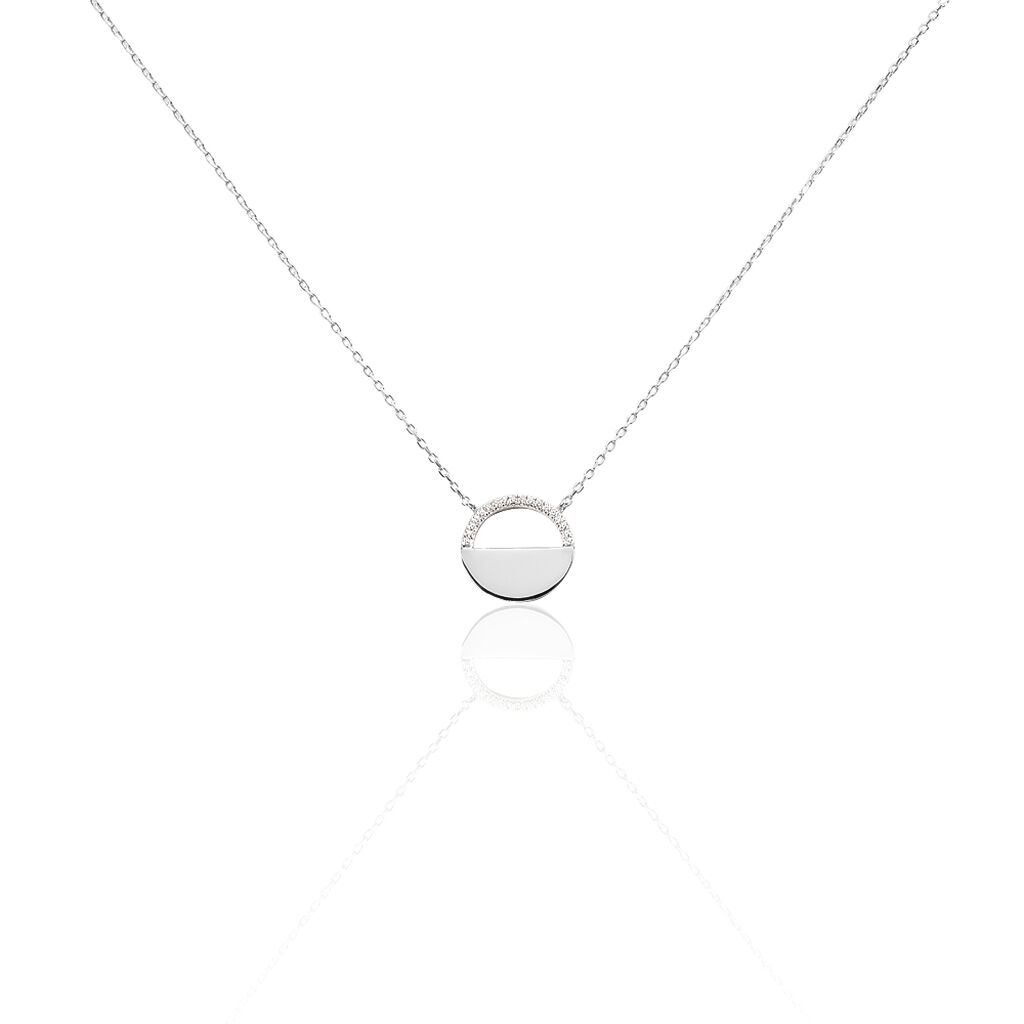 Collier Vivienne Argent Blanc Oxyde De Zirconium - Colliers avec pierres Femme | Marc Orian