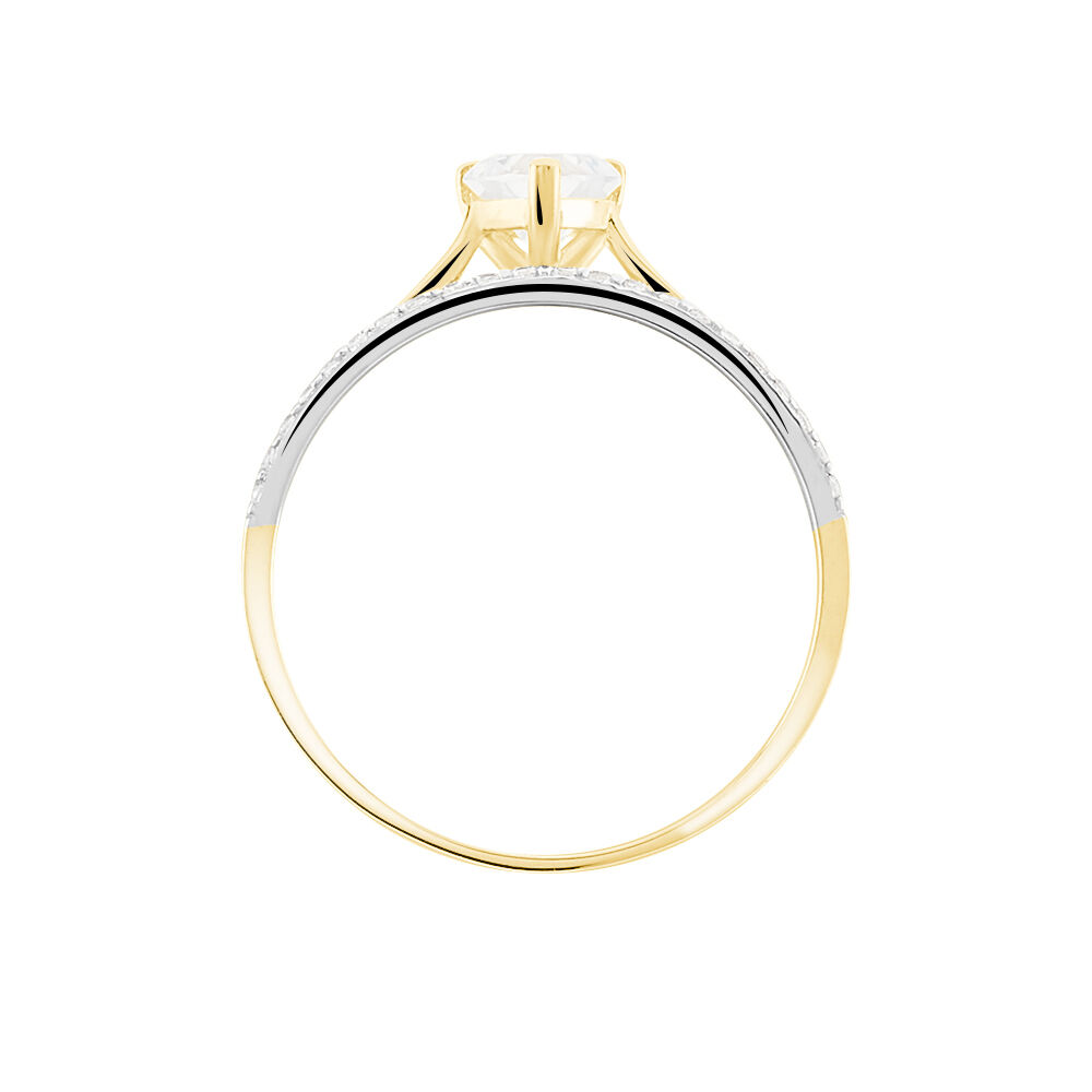 Bague Serafine Or Jaune Oxyde De Zirconium - Solitaires Femme | Marc Orian