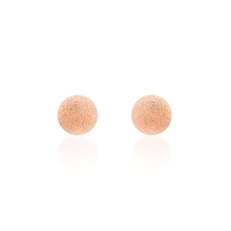 Boucles D'oreilles Puces Fidelia Boule Sablee Or Rose - Puces Femme | Marc Orian