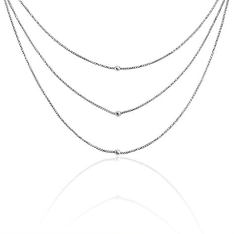 Collier Sabbah Argent Blanc - Colliers Femme | Marc Orian