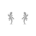 Boucles D'oreilles Puces Azzedine Salamandre Or Blanc - Puces Femme | Marc Orian