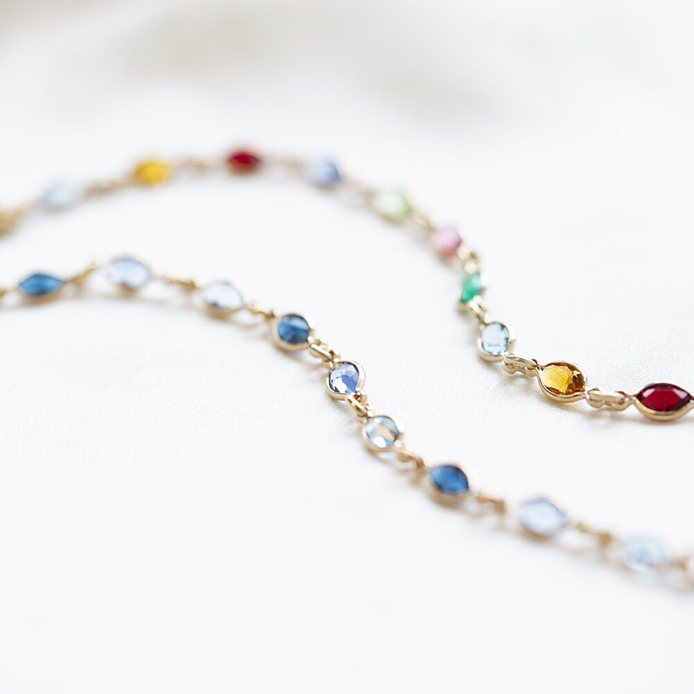 Bracelet Ilvaae Plaqué Or Jaune Pierre De Synthese - Bracelets chaînes Femme | Marc Orian