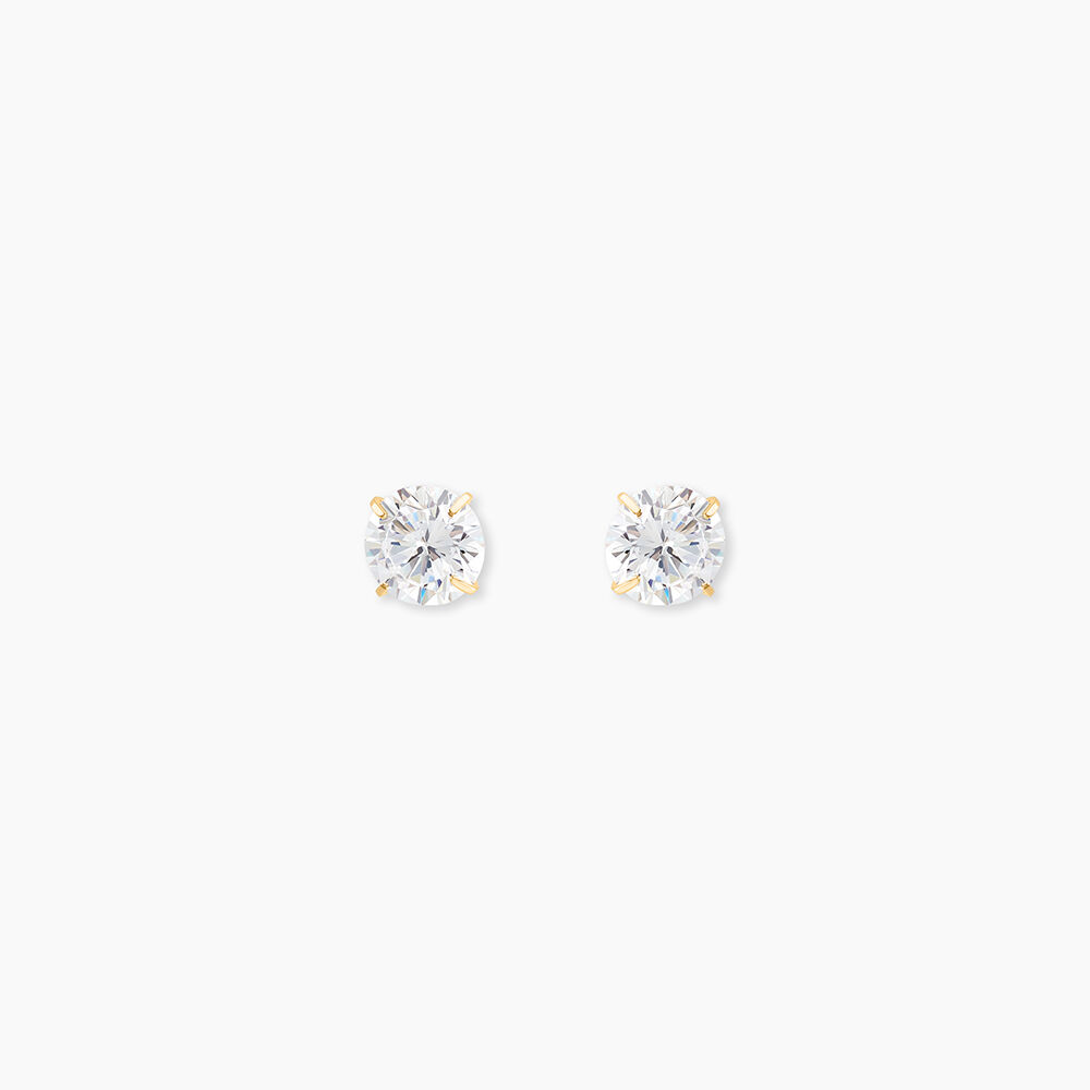 Boucles D'oreilles Puces Or Jaune Katherina Oxyde De Zirconium - Puces Femme | Marc Orian