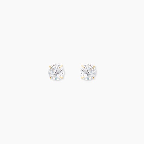 Boucles D'oreilles Puces Or Jaune Katherina Oxyde De Zirconium - Puces Femme | Marc Orian