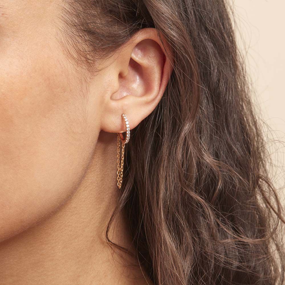 Créoles Plaqué Or Leinhard Oxydes De Zirconium - Créoles Femme | Marc Orian