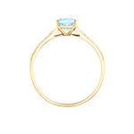 Bague Solitaire Crista Or Jaune Topaze Et Oxyde - Bagues pierres fines Femme | Marc Orian