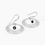 Boucles D'oreilles Pendantes Kayra Argent Blanc Pierre De Synthese - Boucles d'oreilles pampille Femme | Marc Orian