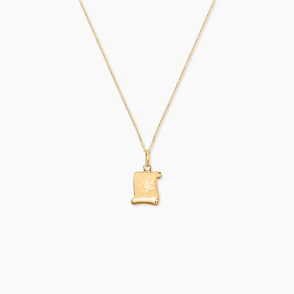 Pendentif Lamie Zodiaque Parchemin Or Jaune - Bijoux personnalis&eacute;s Famille | Marc Orian