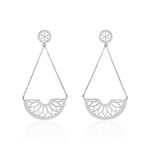 Boucles D'oreilles Pendantes Auxane Acier Blanc - Pendantes Femme | Marc Orian
