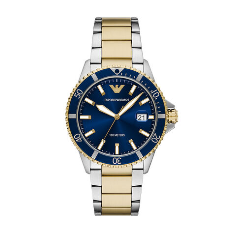 Montre Emporio Armani World Explorer Bleu - Montres étanches Homme | Marc Orian