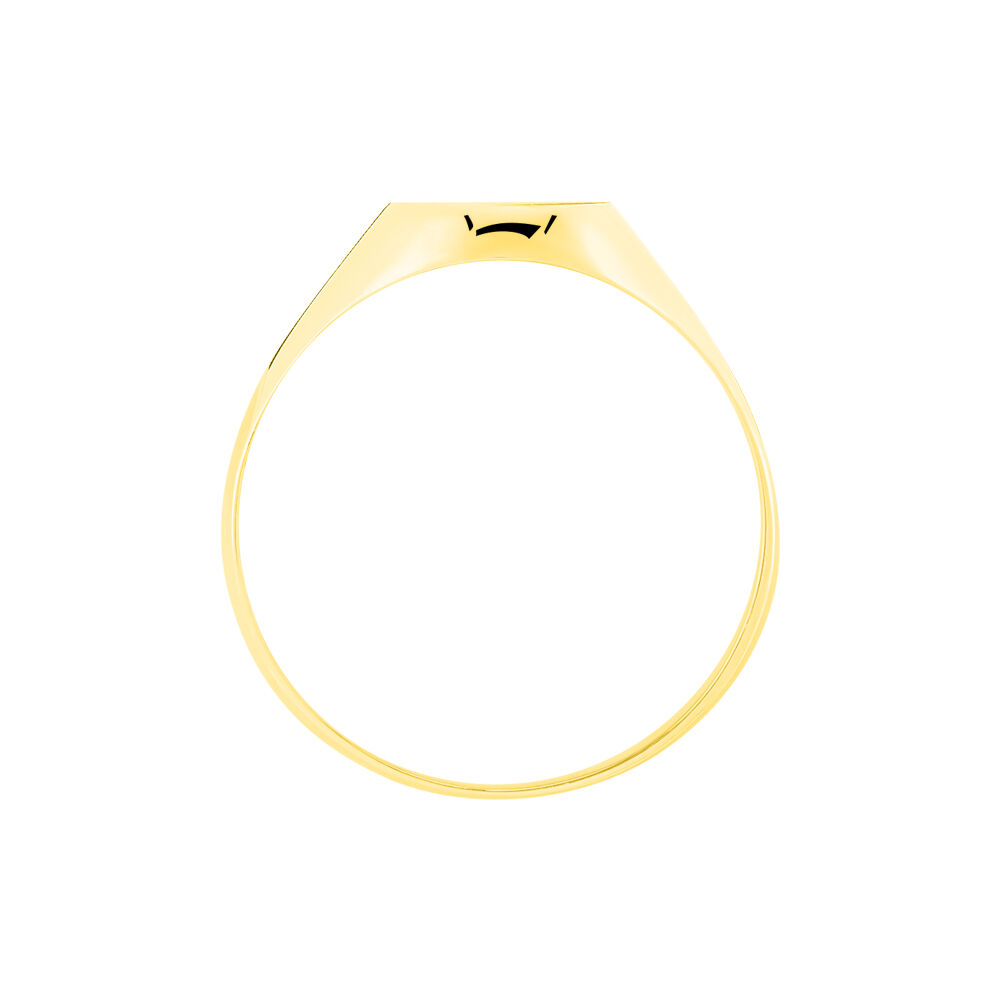Chevali&egrave;re Deimos Ovale Diamantee Soleil Or Jaune - Bijoux personnalis&eacute;s Homme | Marc Orian