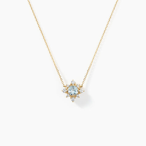 Collier Astrithr Or Jaune Topaze Oxyde De Zirconium - Colliers avec pierres Femme | Marc Orian