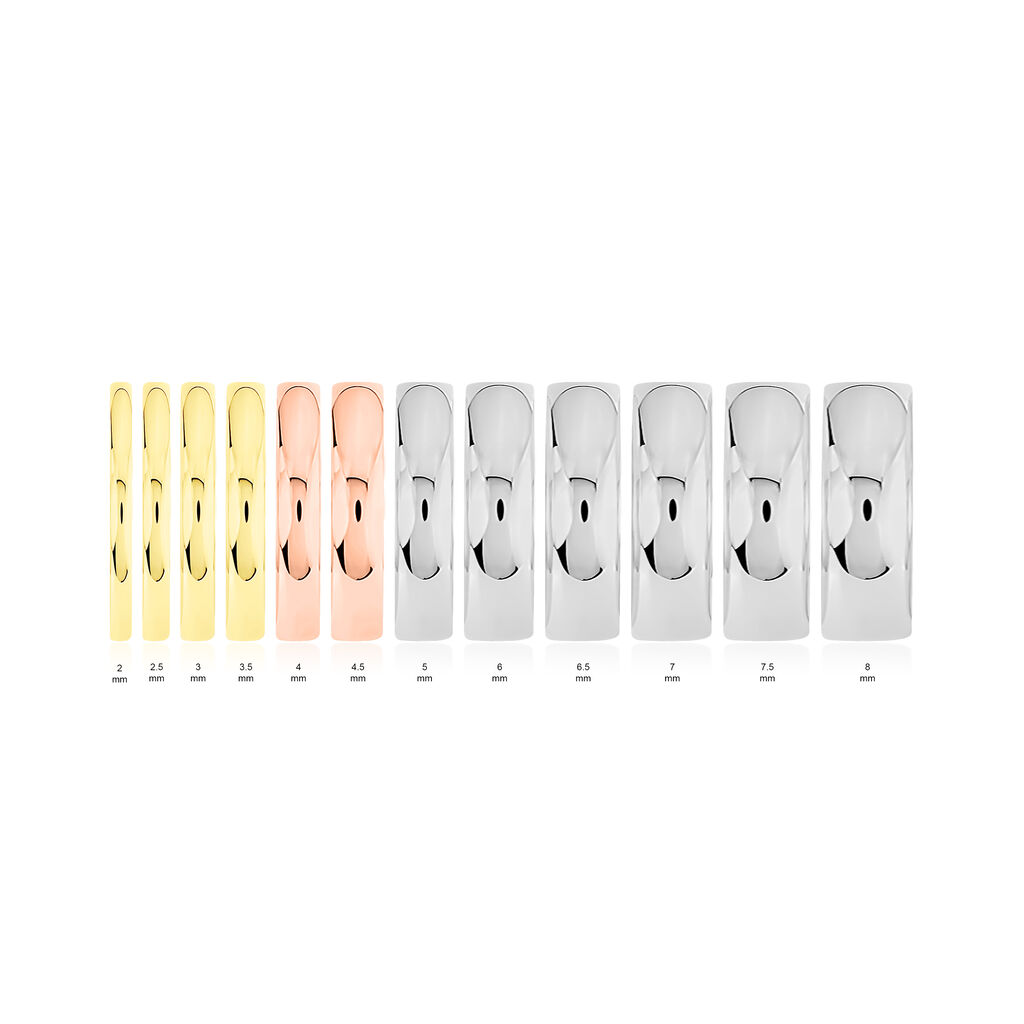 Alliance Julie Ruban Classique Or Blanc - Alliances Famille | Marc Orian