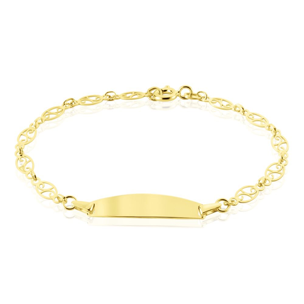 Bracelet Identité Eudoxie Maille Filigrane Or Jaune - Gourmettes Enfant | Marc Orian