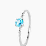 Bague Or Blanc Demi Topaze - Bagues pierres fines Femme | Marc Orian
