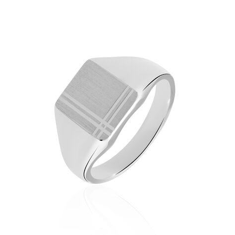 Chevalière Cillian Argent Blanc - Chevalières Homme | Marc Orian