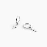 Cr&eacute;oles Elvyn Argent Blanc - Boucles d'oreilles pampille Femme | Marc Orian