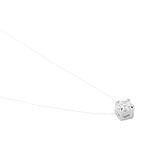 NYLON 4 Damen Collier Silber 925 Zirkonia Wei&szlig; 0,1 ct Viereck - Colliers avec pierres Femme | Marc Orian