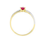 Bague Skylar Or Bicolore Rubis Diamant - Bagues vintage Femme | Marc Orian