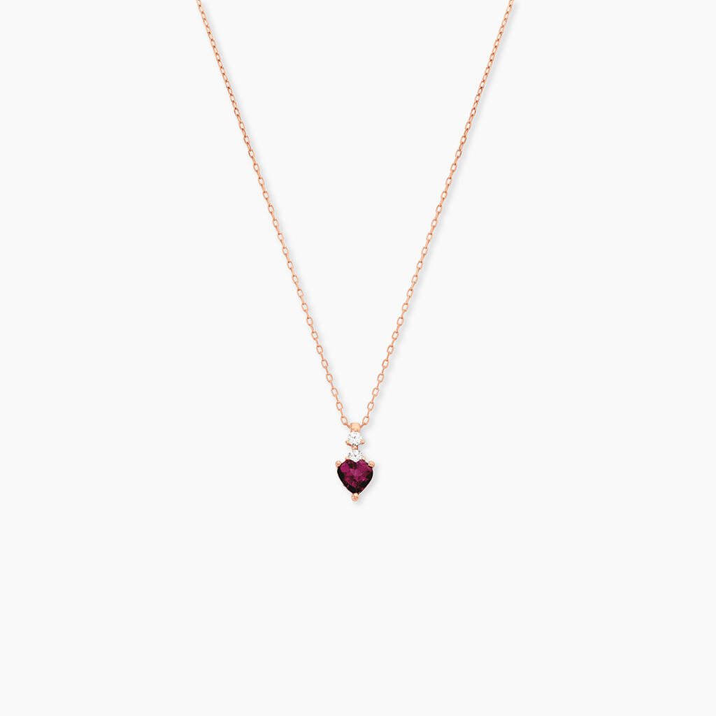 Collier Or Rose Samanta Rhodolite - Colliers avec pierres Femme | Marc Orian