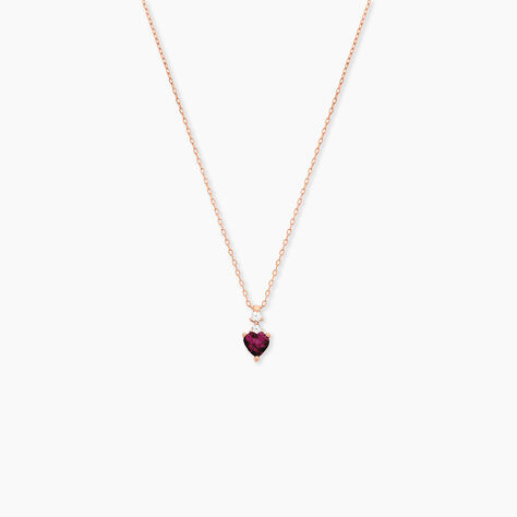 Collier Or Rose Samanta Rhodolite - Colliers avec pierres Femme | Marc Orian