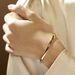 Bracelet Jonc Cynthia Fil Plat Lisse Or Jaune - Bracelets joncs Femme | Marc Orian