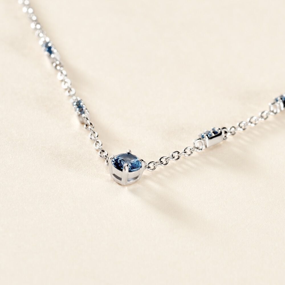 Collier Gemmie Argent Blanc Oxyde De Zirconium - Colliers avec pierres Femme | Marc Orian