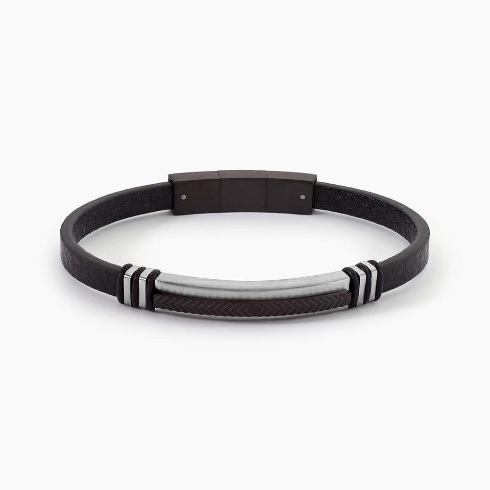 Bracelet Cuir De Vache Noir - Bracelets cuir Homme | Marc Orian