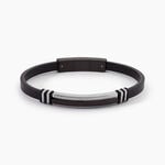 Bracelet Cuir De Vache Noir - Bracelets cuir Homme | Marc Orian