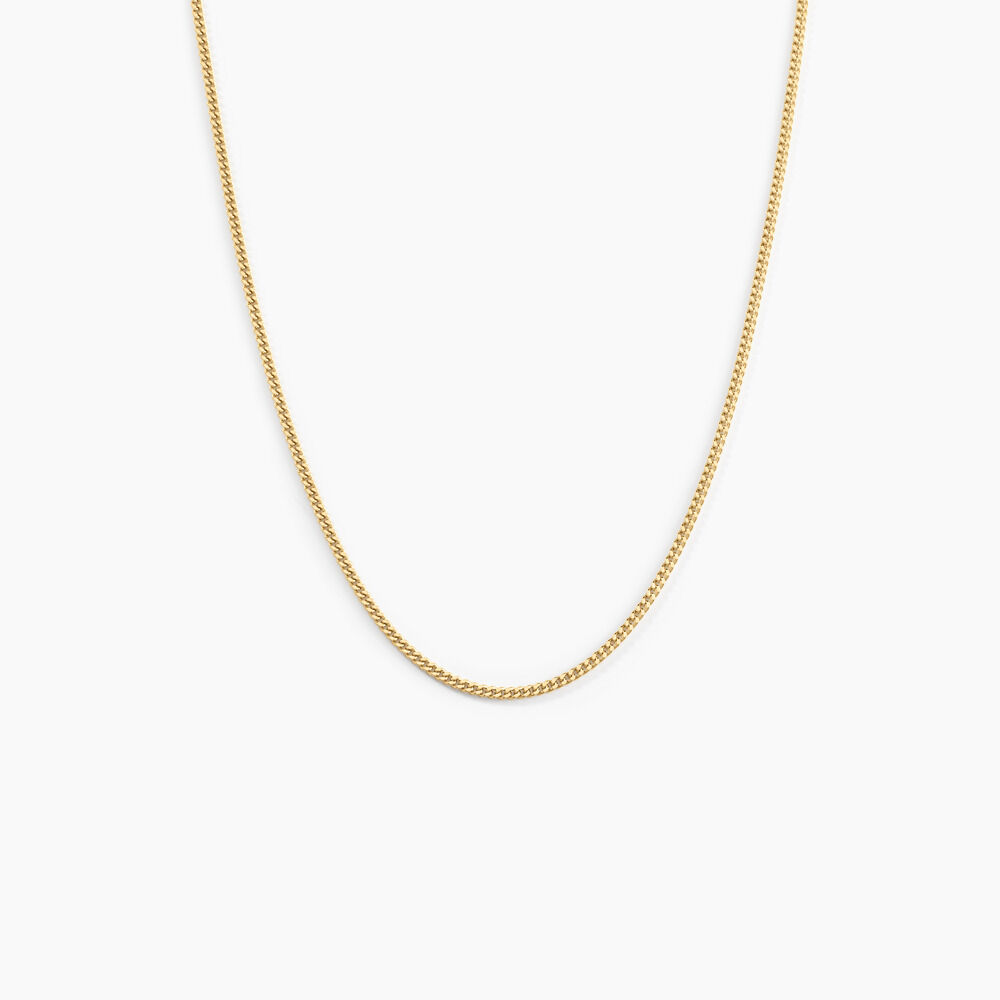 Cha&icirc;ne Ixia Maille Gourmette Diamantee Or Jaune - Chaines Famille | Marc Orian